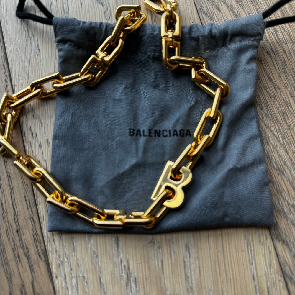 Gold Balenciaga necklace